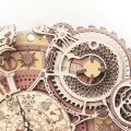 RoboTime Mechanisches 3D-Puzzle aus Holz Uhr mit Kalender